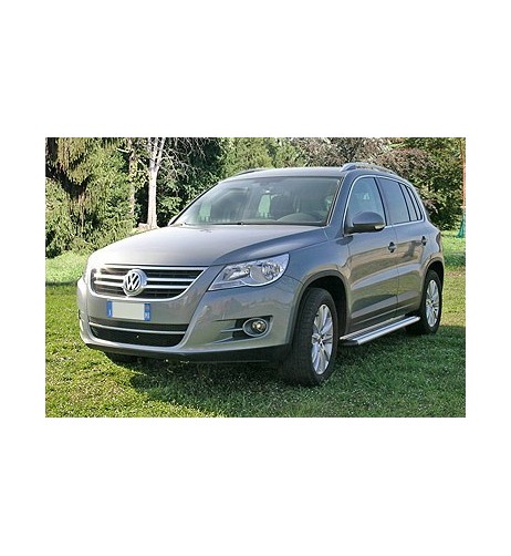 Tubo protezione posteriore inox lucido 42mm Volkswagen Tiguan dal 2008 al 2