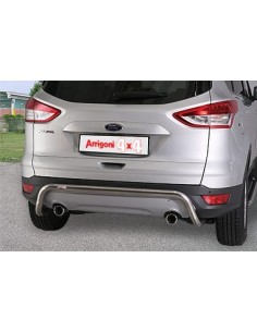 Tubo protezione posteriore inox lucido 50mm Ford Kuga 2013 2016