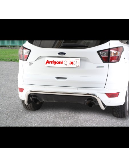 Tubo protezione posteriore inox lucido 50mm Ford Kuga 2017 2019