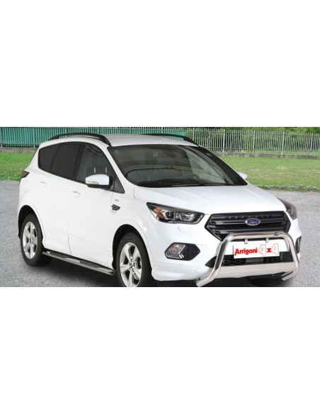 Tubo protezione posteriore inox lucido 50mm Ford Kuga 2017 2019