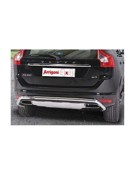 Tubo protezione posteriore inox lucido 50mm Volvo XC60 2014 2017