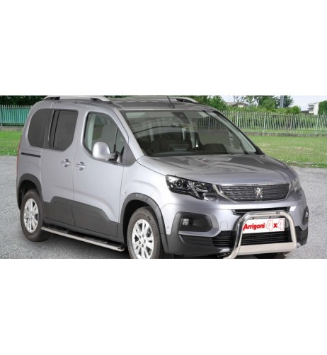 Tubo protezione posteriore inox lucido 60mm Peugeot Rifter dal 2018