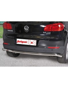 Tubo protezione posteriore inox lucido 60mm Volkswagen Tiguan 2011 2015