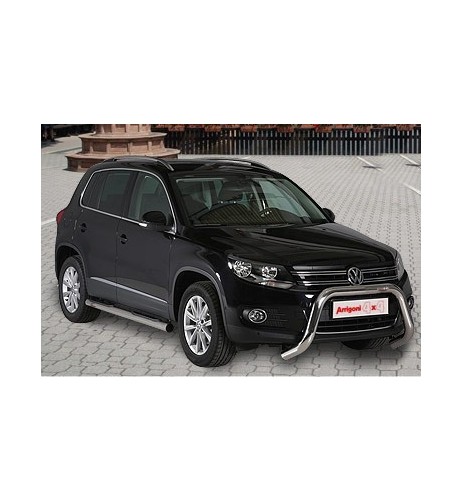 Tubo protezione posteriore inox lucido 60mm Volkswagen Tiguan 2011 2015