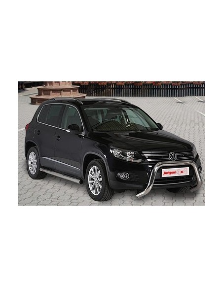 Tubo protezione posteriore inox lucido 60mm Volkswagen Tiguan 2011 2015