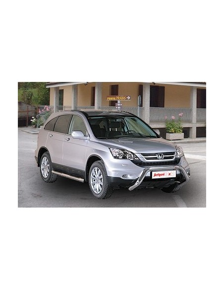 Tubo protezione posteriore inox lucido 70mm Honda CR V dal 2010 al 2012