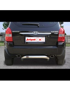 Tubo protezione posteriore inox lucido 70mm Hyundai Tucson 2004 2014