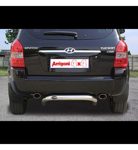 Tubo protezione posteriore inox lucido 70mm Hyundai Tucson 2004 2014