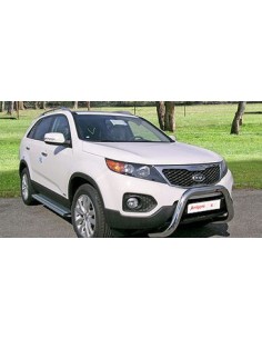 Tubo protezione posteriore inox lucido 70mm Kia Sorento dal 2009 al 2011 2