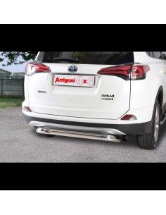 Tubo protezione posteriore inox lucido 70mm Toyota Rav4 Hybrid dal 2016