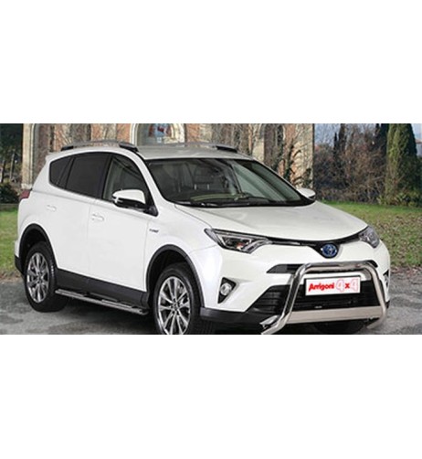 Tubo protezione posteriore inox lucido 70mm Toyota Rav4 Hybrid dal 2016