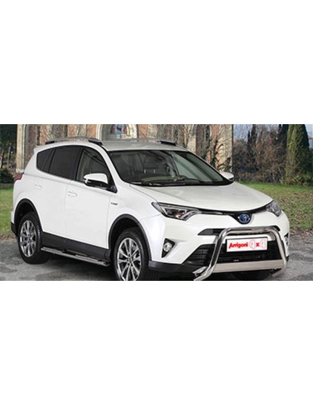 Tubo protezione posteriore inox lucido 70mm Toyota Rav4 Hybrid dal 2016