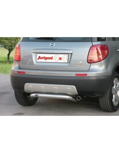 Tubo protezione posteriore inox lucido Fiat Sedici senza gancio traino