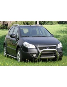 Tubo protezione posteriore inox lucido Fiat Sedici senza gancio traino 2