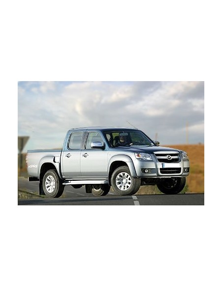 Tubo protezione posteriore inox lucido Mazda BT50 2 4 porte dal 2007 al 201