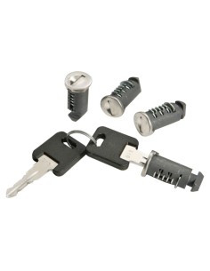 Set 4 serrature e 2 chiavi per barre portatutto Prealpina