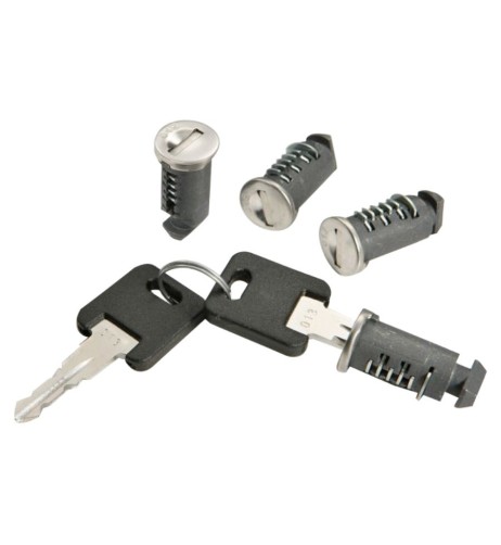 Set 4 serrature e 2 chiavi per barre portatutto Prealpina