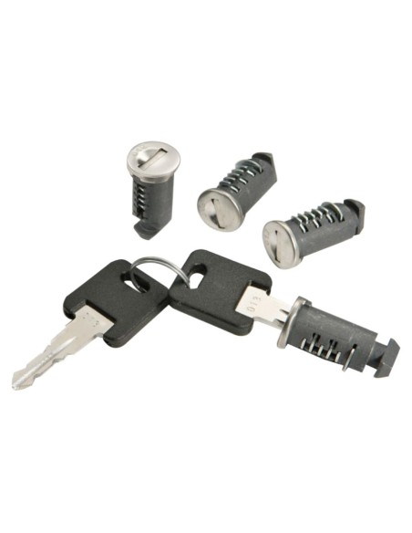 Set 4 serrature e 2 chiavi per barre portatutto Prealpina