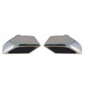 Coppia terminali scarico universali tuning inox doppio 37-60mm TRX/76