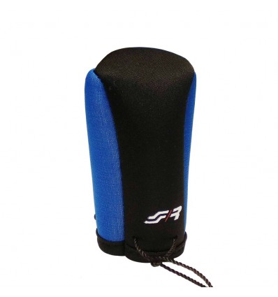 Cover universale per pomello cambio - microfibra nera e blu Simoni Racing