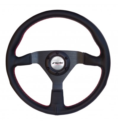 Volante sportivo universale pelle nera 350mm Simoni Racing NOB