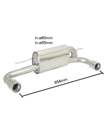 Scarico terminale 50 0410 05 omologato Bmw Serie 1 F20 F21