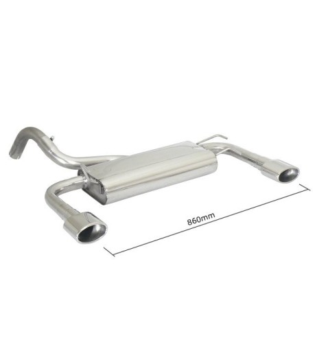 Scarico terminale 50 0445 10 omologato Fiat 500 S 1 2 51kw