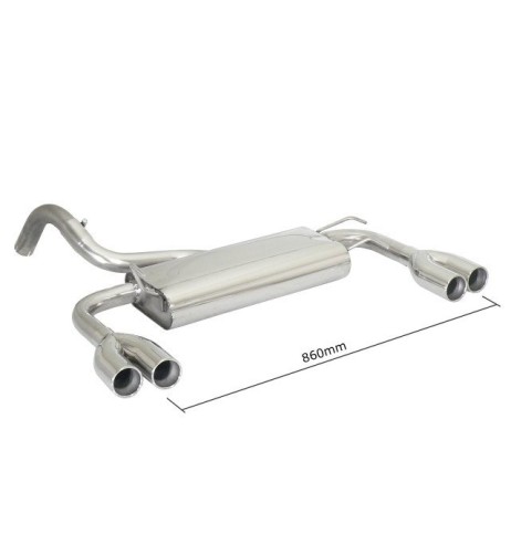 Scarico terminale 50 0447 25 omologato Fiat 500 S 1 3 Mjet 70kw