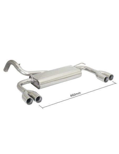 Scarico terminale 50 0447 25 omologato Fiat 500 S 1 3 Mjet 70kw