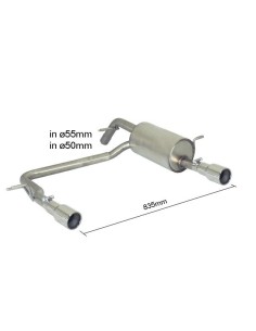 Scarico terminale 50 0453 05 omologato Peugeot 208 XY 1 6 16V THP 115kw