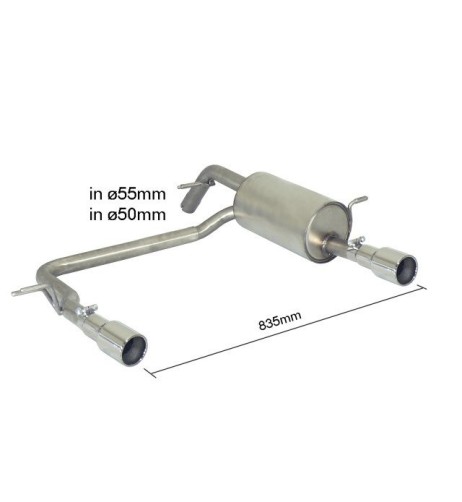 Scarico terminale 50 0453 05 omologato Peugeot 208 XY 1 6 16V THP 115kw