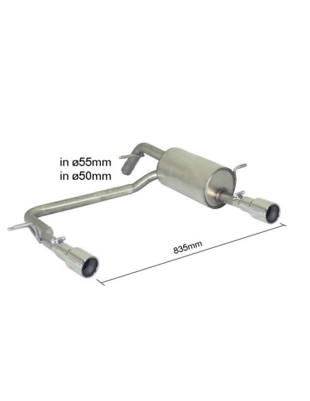 Scarico terminale 50 0453 05 omologato Peugeot 208 XY 1 6 16V THP 115kw