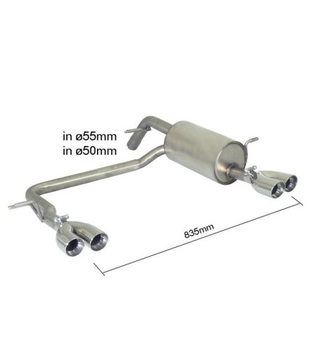 Scarico terminale 50 0453 56 omologato Peugeot 208 XY 1 6 16V THP 115kw