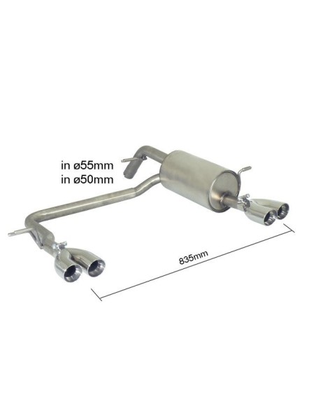 Scarico terminale 50 0453 56 omologato Peugeot 208 XY 1 6 16V THP 115kw