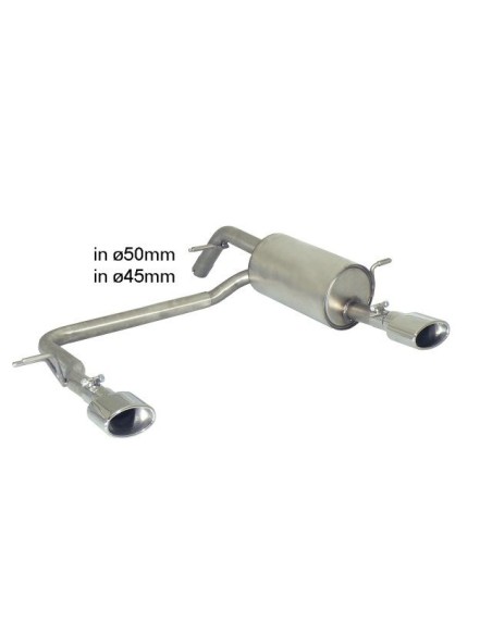 Scarico terminale 50 0458 10 omologato Peugeot 208 1 4 VTI 1 6 VTI