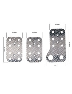 PE333 Kit pedaliere auto in alluminio anodizzato acceleratore corto 2