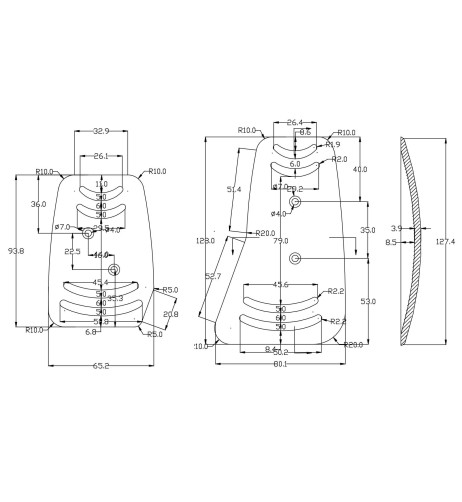 PE422 Kit pedaliere auto in carbonio con antiscivolo acceleratore corto