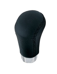 Pomello cambio universale CORTO in pelle nera