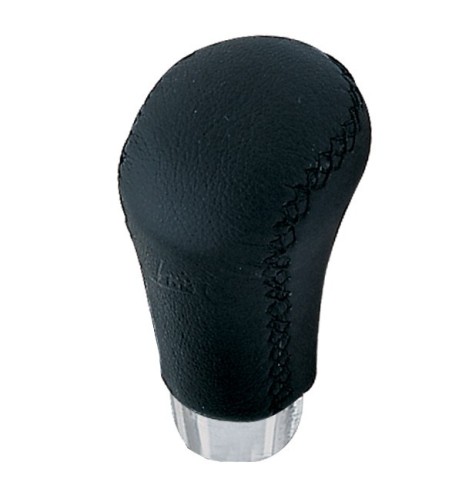 Pomello cambio universale CORTO in pelle nera