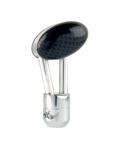 Pomello cambio universale GT in alluminio cromato con inserti in carbonio