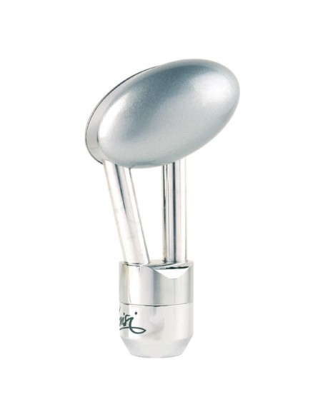 Pomello cambio universale GT in alluminio cromato con inserti vernice argen