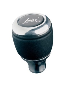 Pomello cambio universale SPIRIT LED in alluminio cromato e pelle nera