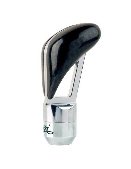 Pomello cambio universale STRADA in alluminio cromato con inserti in carbon