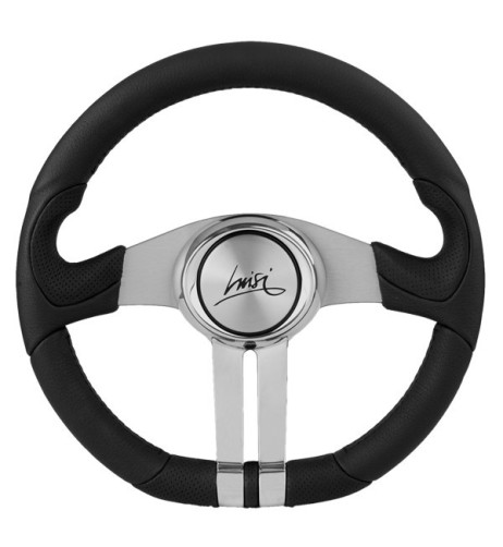 Volante universale Luisi Drive 320mm in poliuretano con ghiera cromata