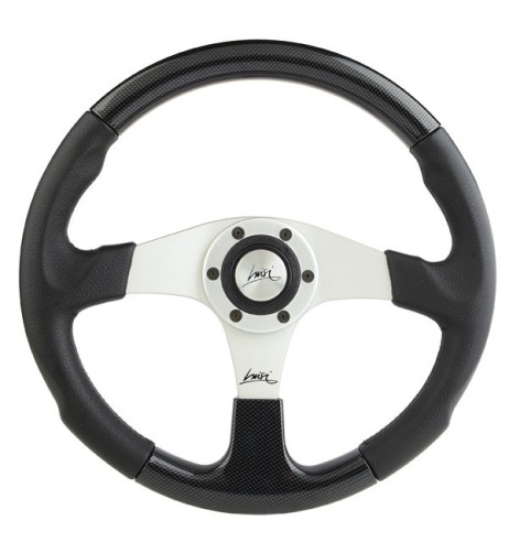 Volante universale Luisi Evolution 2B 360mm in poliuretano nero e carbon lo