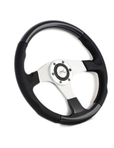 Volante universale Luisi Evolution 2B 360mm in poliuretano nero e carbon lo 2