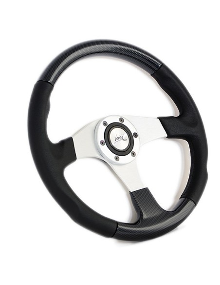Volante universale Luisi Evolution 2B 360mm in poliuretano nero e carbon lo