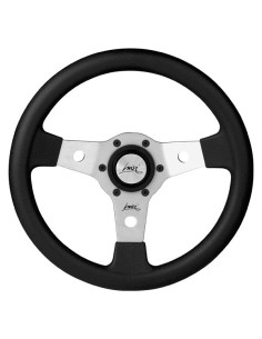 Volante universale Luisi Falcon 31 310mm in tanegum nero con razza bianca