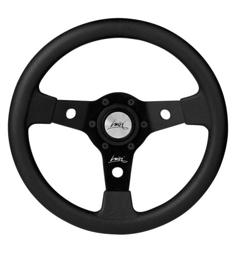 Volante universale Luisi Falcon 31 310mm in tanegum nero con razza nera
