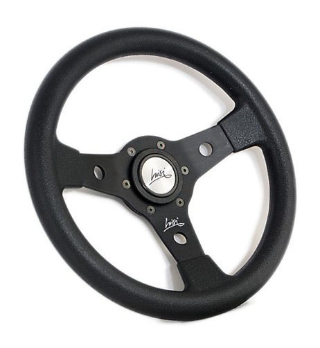 Volante universale Luisi Falcon 31 310mm in tanegum nero con razza nera
